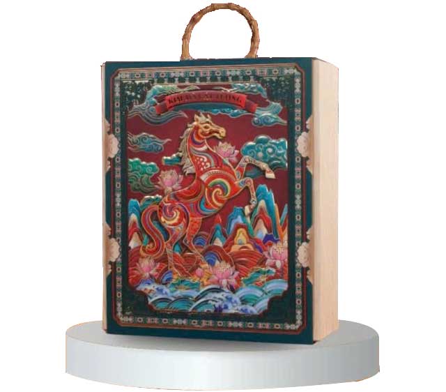 Hộp Quà Tết Kim Mã Cát Tường QTHN3